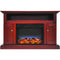 Cambridge Cherry Cambridge Sorrento Electric Fireplace with Multi-Color LED Insert and 47 In. Entertainment Stand in Cherry