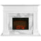 Cambridge Electric Fireplace Cambridge Sofia 57-In. Electric Fireplace with 1500W Log insert and White Mantel