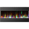 Cambridge Electric Wall-hung Fireplaces Black Cambridge 42 In. Recessed Wall Mounted Electric Fireplace with Crystal and LED Color Changing Display, Black