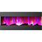 Cambridge Electric Wall-hung Fireplaces Black Cambridge 50 In. Recessed Wall Mounted Electric Fireplace with Logs and LED Color Changing Display, Black