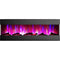 Cambridge Electric Wall-hung Fireplaces Black Cambridge 60 In. Recessed Wall-Mounted Electric Fireplace with Logs and LED Color Changing Display, Black/White