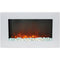 Cambridge Electric Wall-hung Fireplaces Cambridge 30-In. Callisto Wall Mount Electric Fireplace with Crystal Display, Timer, and Remote, White