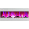 Cambridge Electric Wall-hung Fireplaces White Cambridge 50 In. Recessed Wall Mounted Electric Fireplace with Logs and LED Color Changing Display, Black