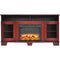 Cambridge Fireplace Mantels and Entertainment Centers Cherry Cambridge Savona 59 In. Electric Fireplace in Cherry with Entertainment Stand and Enhanced Log Display