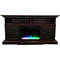 Cambridge Fireplace Mantels and Entertainment Centers Mahogany Cambridge 62-in. Summit Farmhouse Style Electric Fireplace Mantel with Deep Crystal Insert, Mahogany