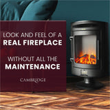 Cambridge Freestanding Cambridge 1500W Freestanding Electric Fireplace Heater with Log Display
