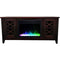 Cambridge Mahogany 56-in. Stardust Mid-Century Modern Electric Fireplace with Deep Multi-Color Crystal Insert