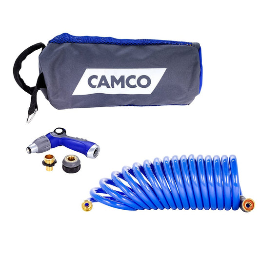 Camco Cleaning Camco 20 Coiled Hose  Spray Nozzle Kit [41980]