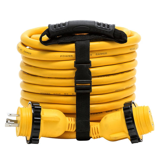 Camco Shore Power Camco 30 Amp Power Grip Marine Extension Cord - 50 M-Locking/F-Locking Adapter [55613]