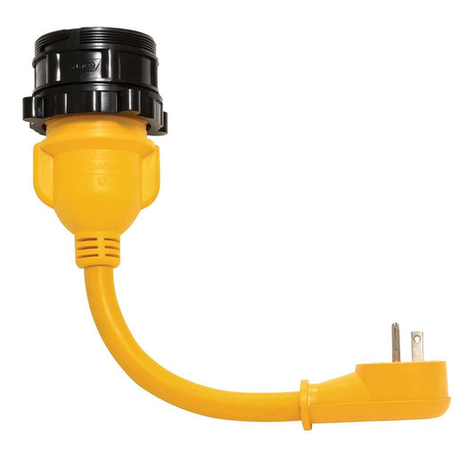 Camco Shore Power Camco PowerGrip Locking Adapter - 15A/125V Male to 30A/125V Female Locking [55635]