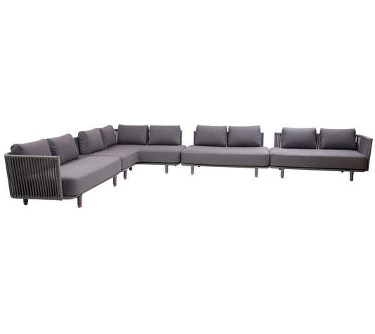 Cane-Line Denmark Cane-line Soft Rope - Grey Cane-Line - Moments lounge w/Cane-line Airtouch cushions (3)