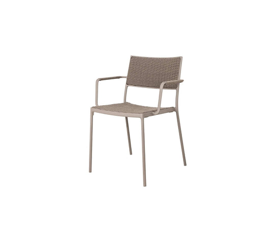 Cane-Line Denmark Cane-line Soft Rope - Taupe Less armchair, stackable, Cane-line Soft Rope (11430)