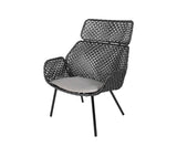 Cane-Line Denmark Cane-line Weave -  Black/Graphite / Taupe - Cane-line Natté Vibe highback chair, Cane-line Weave (54107)