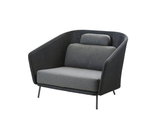 Cane-Line Denmark Cane-line Weave - Graphite - incl. grey Cane-line AirTouch cushion set Cane-Line - Mega lounge chair, incl. grey AirTouch cushions | 54102LGAITG