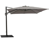 Cane-Line Denmark Cantilever Umbrellas Antracite fabric Hyde luxe tilit parasol incl. base, 3x3 m