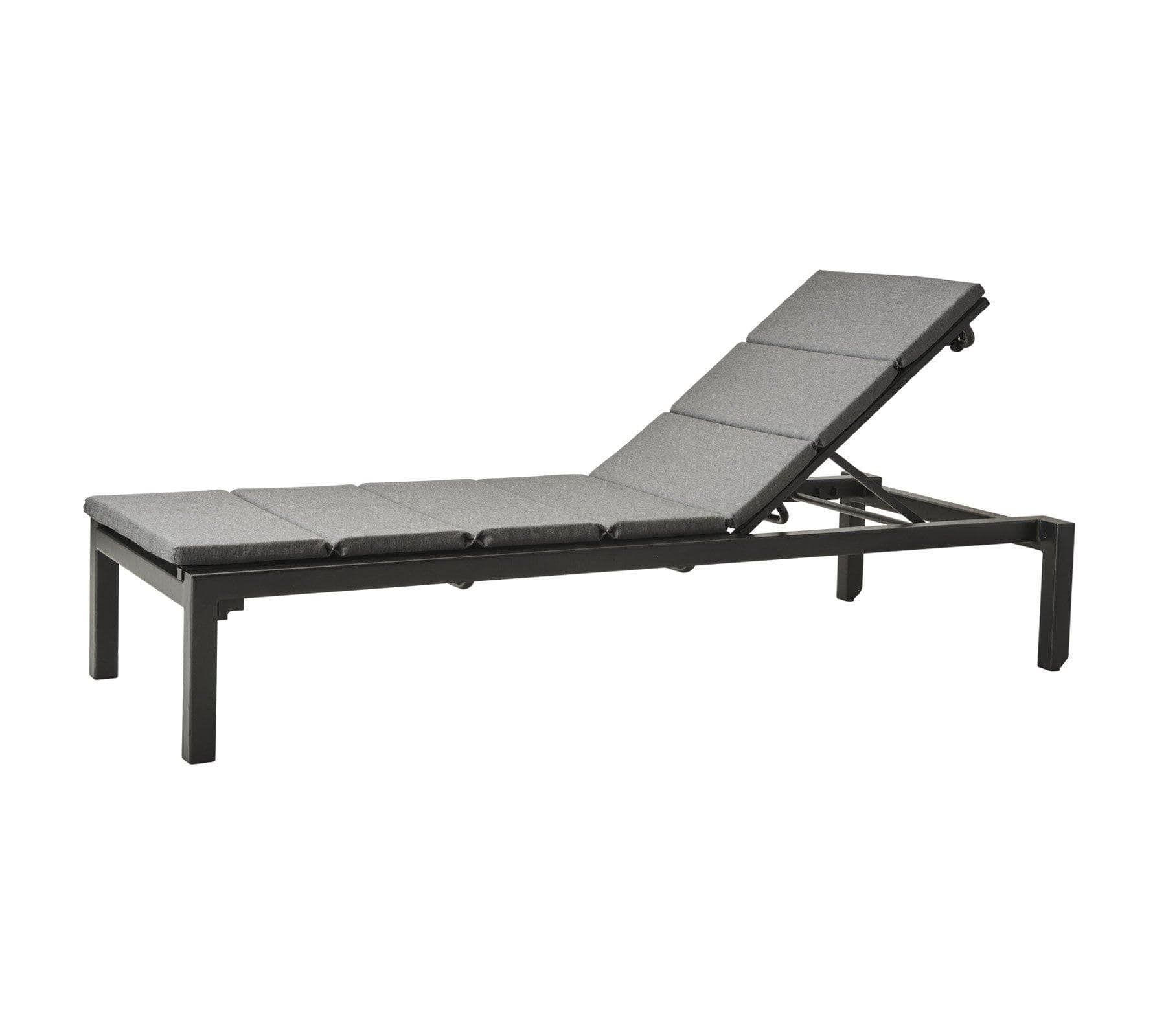 Cane-Line Denmark Chaise Lounge Cane-line Tex Grey / Grey w/QuickDry foam Cane-Line Relax Sunbed, Stackable (5966)