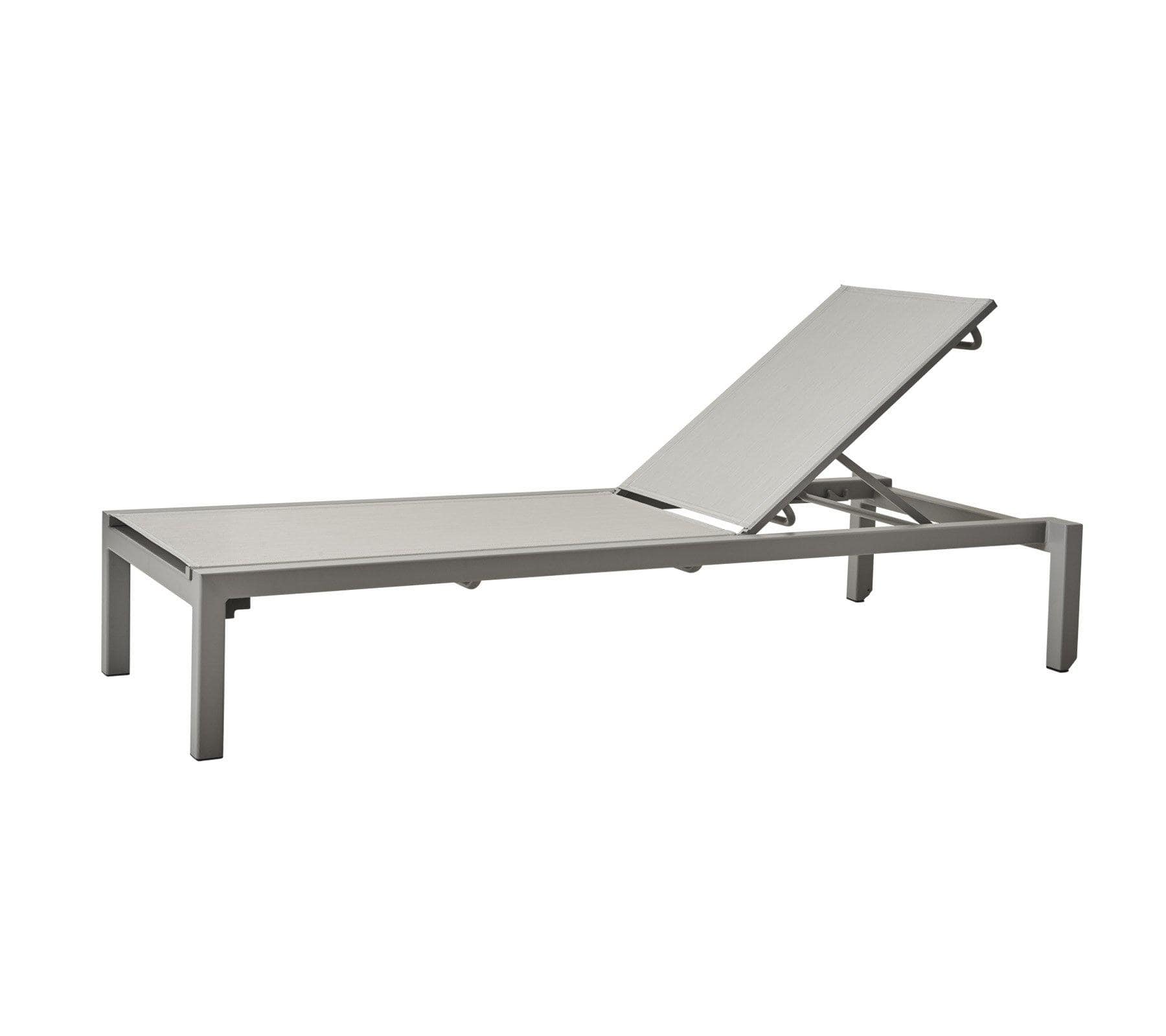 Cane-Line Denmark Chaise Lounge Cane-line Tex Light Grey / None Cane-Line Relax Sunbed, Stackable (5966)