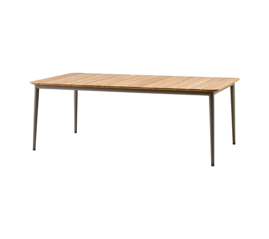 Cane-Line Denmark Core dining table, 210x90 cm, incl. teak table top (50128)