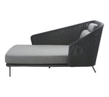 Cane-Line Denmark Day Bed Mega daybed, right, incl. Grey cushion set