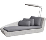 Cane-Line Denmark Day Bed White grey / Cane-line Natté Grey w/QuickDry foam Cane-Line Savannah daybed, right module, incl. sunshade (5543)