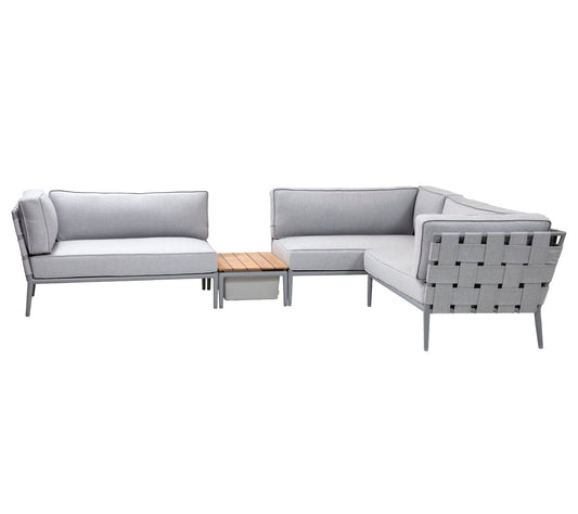 Cane-Line Denmark Light grey Cane-Line - Conic lounge w/Cane-line AirTouch cushions (2)
