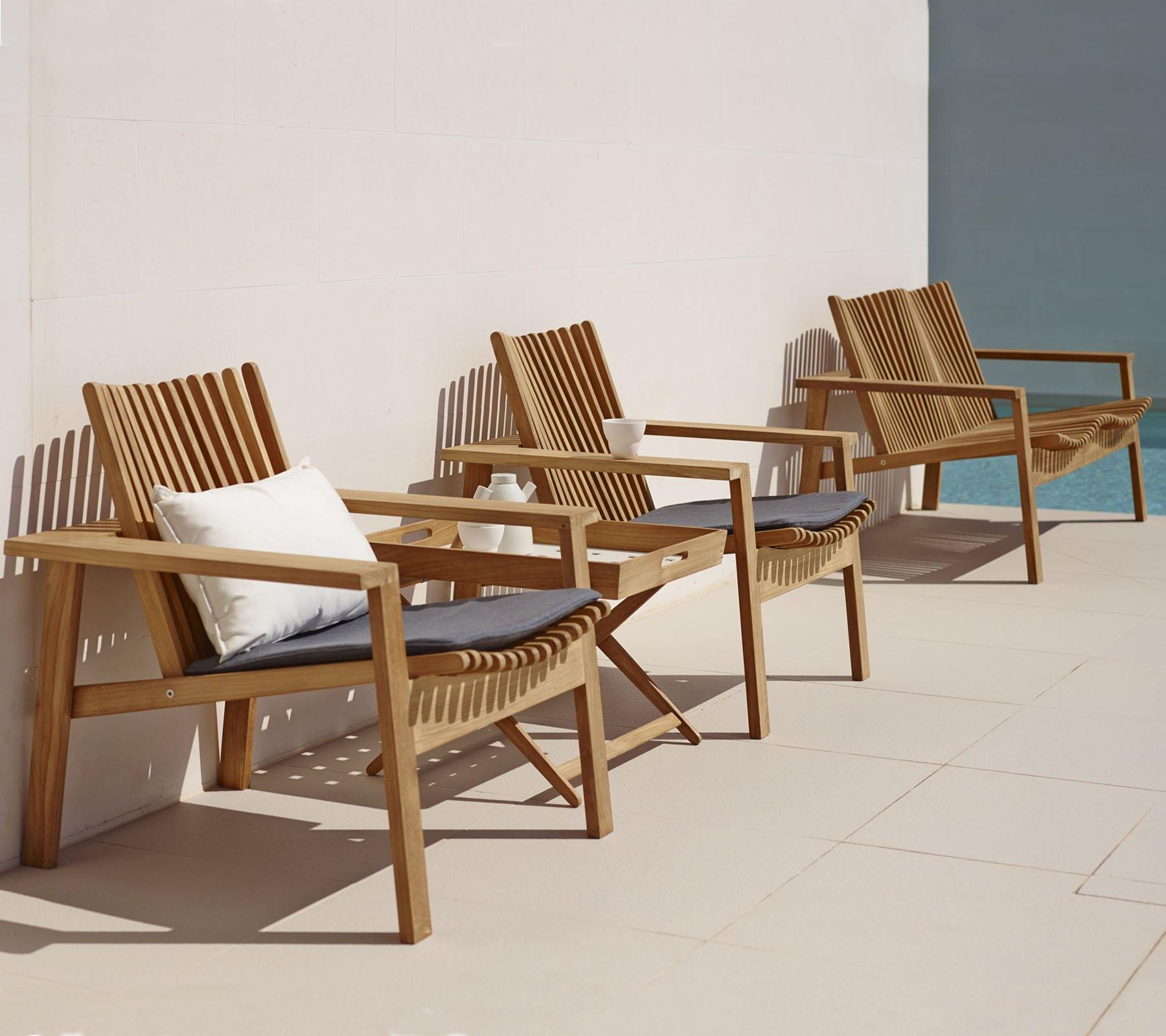 Cane-Line Denmark Outdoor Chairs Amaze lounge chair, stackable