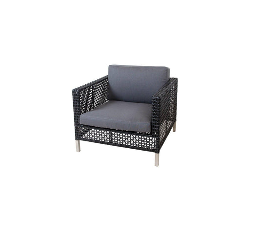 Cane-Line Denmark Outdoor Chairs Black/Antracite / Grey Connect lounge chair