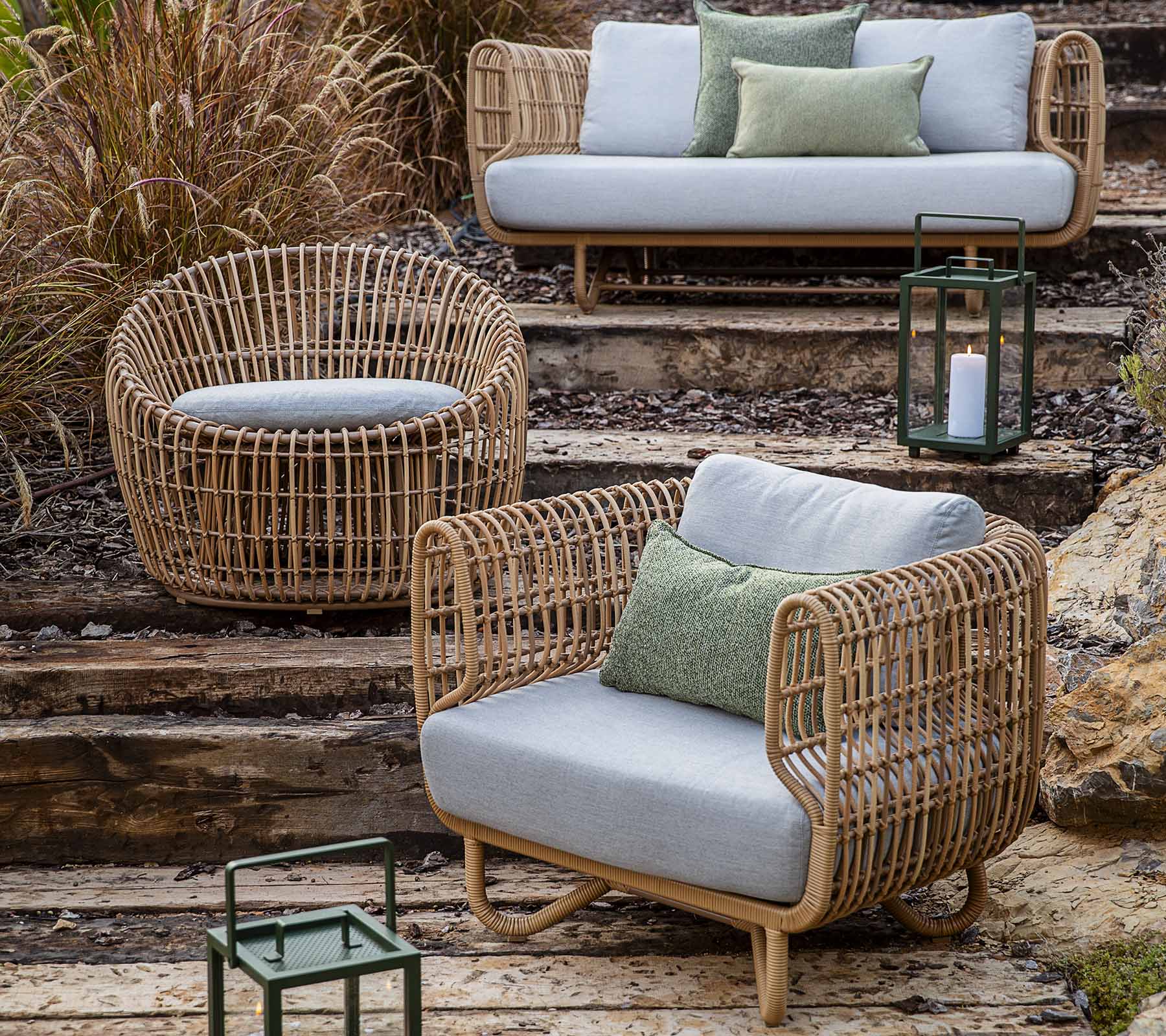 Cane-Line Denmark Outdoor Chairs Cane-Line Nest lounge chair OUTDOOR