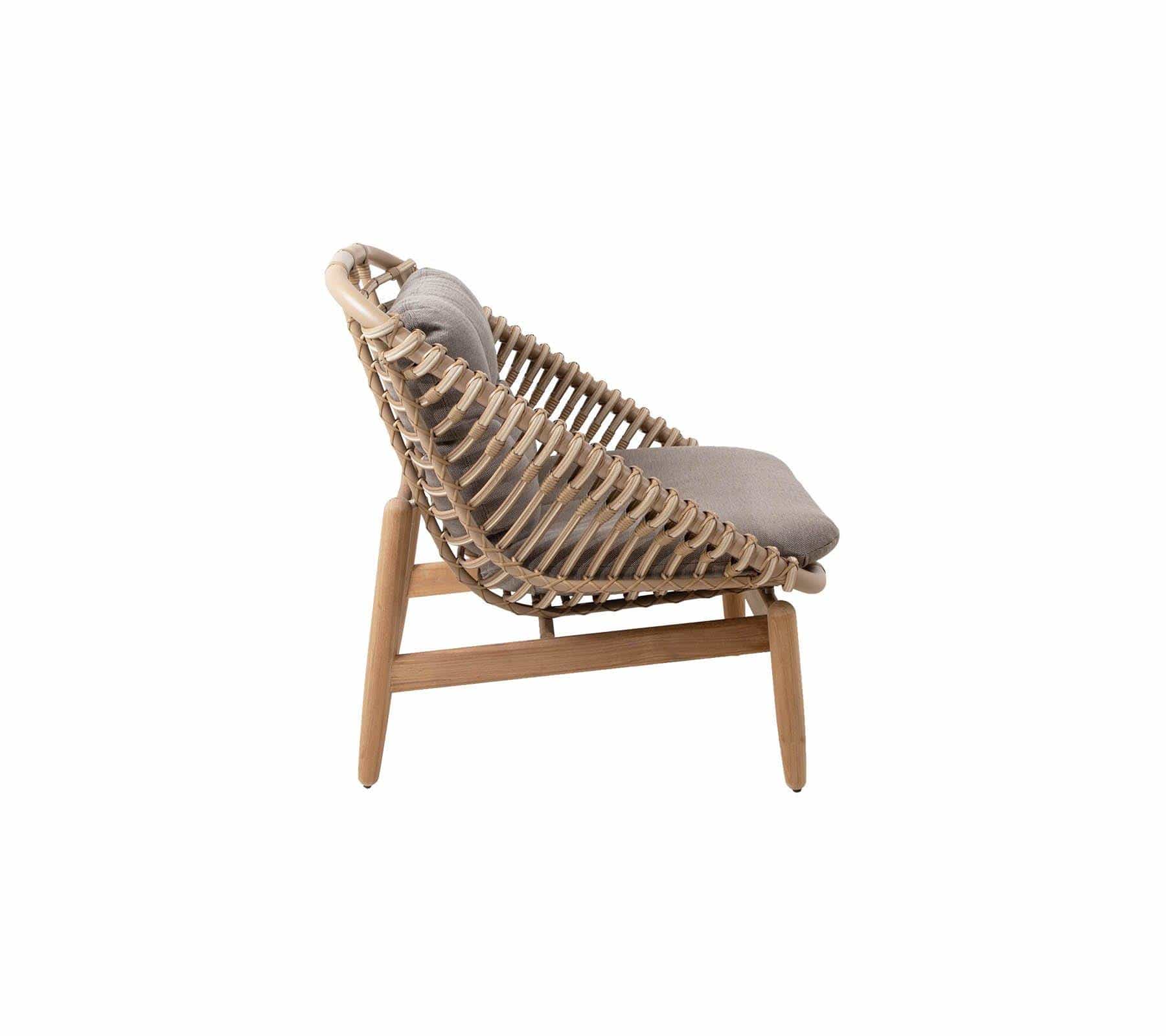 Cane-Line Denmark Outdoor Chairs String lounge chair w/teak frame, incl. Cane-line AirTouch cushions, Cane-line Weave-54020