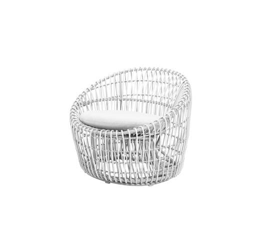 Cane-Line Denmark Outdoor Chairs White Cane-Line Nest Round chair OUTDOOR