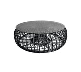 Cane-Line Denmark Outdoor Coffee Table Lava grey / Safety glass Clear Nest footstool/coffee table large