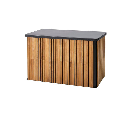 Cane-Line Denmark Outdoor Cushions Teak w/Lava grey aluminium Cane-Line - Combine cushion box, small 5708