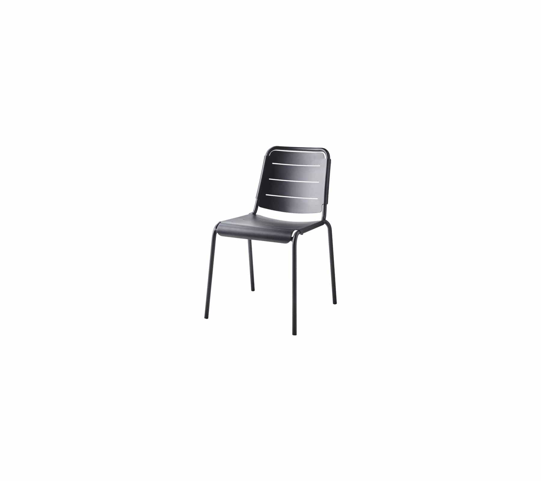 Cane-Line Denmark Outdoor Dining Chairs Lava Grey Cane-Line Copenhagen city chair, stackable