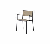 Cane-Line Denmark Outdoor Dining Chairs Natural Cane-Line Less armchair, stackable