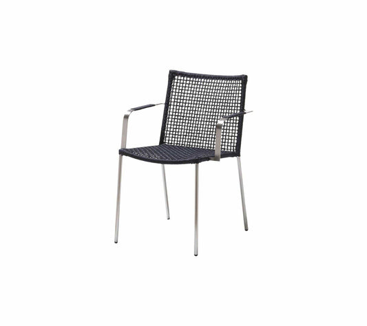 Cane-Line Denmark Outdoor Dining Chairs Straw armchair, stackable, Cane-line Rope 5408