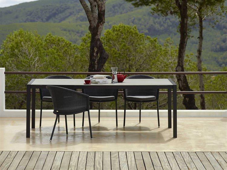 Cane-Line Denmark Outdoor Dining Table Copy of Cane-Line - Drop dining table base, 78.8x39.4 inches | Aluminium | 50406AL