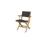 Cane-Line Denmark Outdoor Folding Chairs Dark grey (Y145) Flip folding armchair, Teak