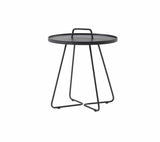 Cane-Line Denmark Outdoor Side Table Black Cane-Line On-the-move side table large