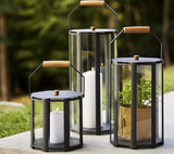 Cane-Line Denmark Outdoor Side Table Cane-Line - Lightlux lantern w/teak handle, large | 5730