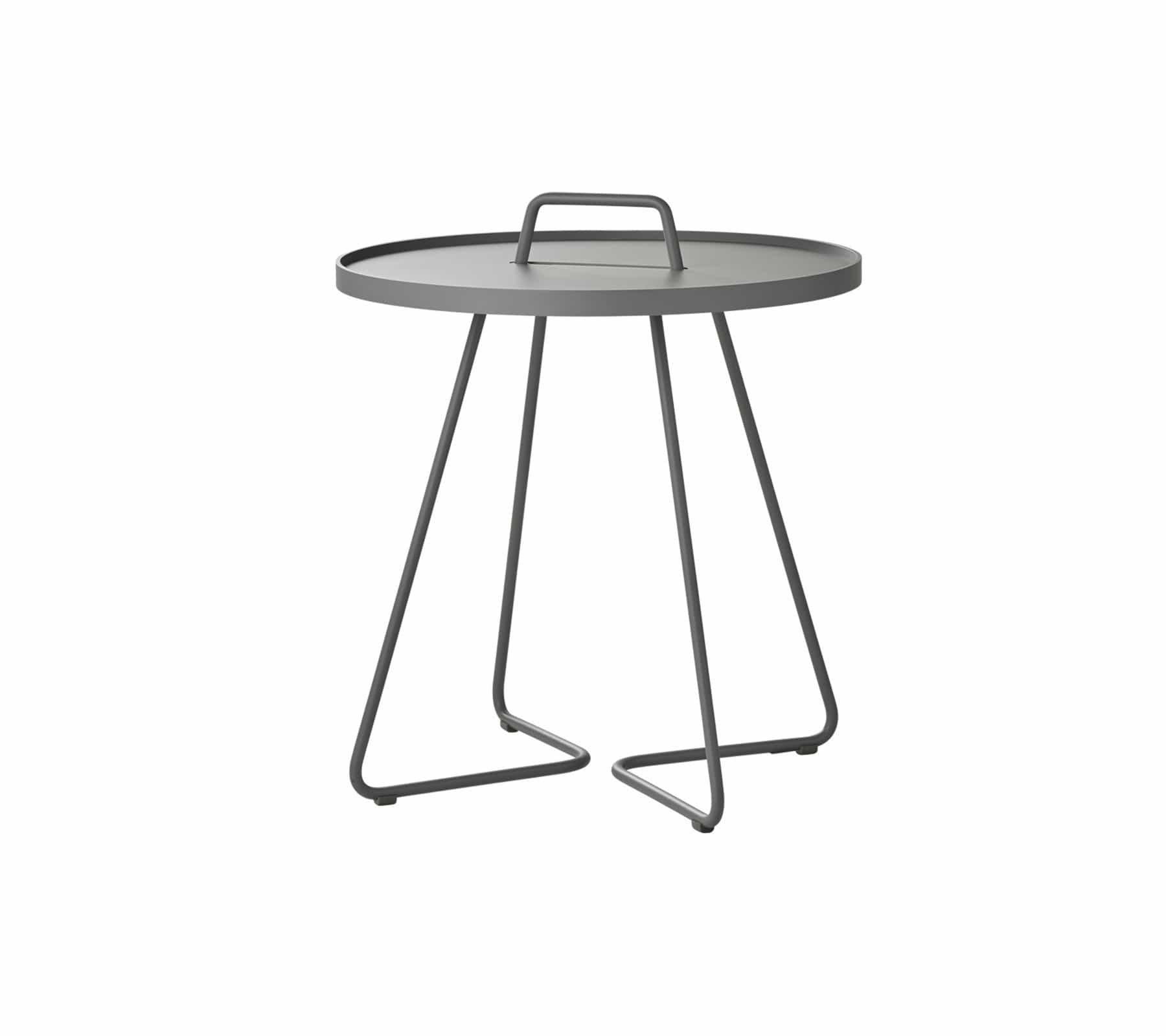 Cane-Line Denmark Outdoor Side Table Light Grey Cane-Line On-the-move side table large