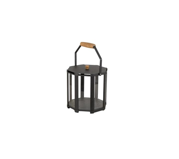 Cane-Line Denmark Outdoor Side Table Lightlux lantern w/teak handle, extra small/mini (5728)
