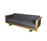 Cane-Line Denmark Outdoor Sofa Angle 3-seater sofa w/teak frame, incl. grey Cane-line AirTouch cushions (55010)