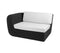 Cane-Line Denmark Outdoor Sofa Black / Cane-line Natté White w/QuickDry foam Cane-Line Savannah 2-Seater Sofa, Right Module (5539)