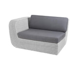 Cane-Line Denmark Outdoor Sofa White grey / Cane-line Natté Grey w/QuickDry foam Cane-Line Savannah 2-Seater Sofa, Right Module (5539)
