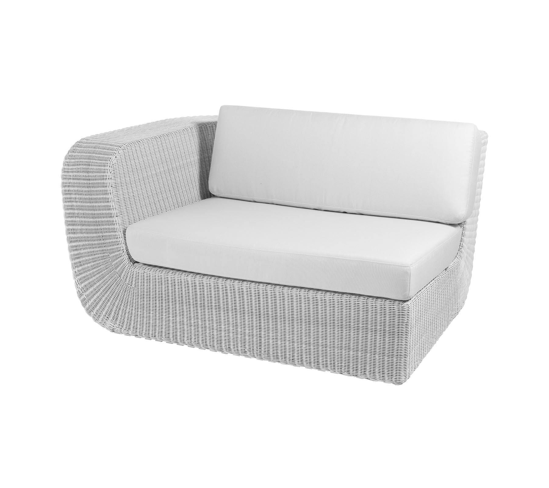 Cane-Line Denmark Outdoor Sofa White grey / Cane-line Natté White w/QuickDry foam Cane-Line Savannah 2-Seater Sofa, Right Module (5539)