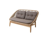 Cane-Line Denmark Outdoor Table String 2-seater sofa w/teak frame, incl. Cane-line AirTouch cushions, Cane-line Weave-55020