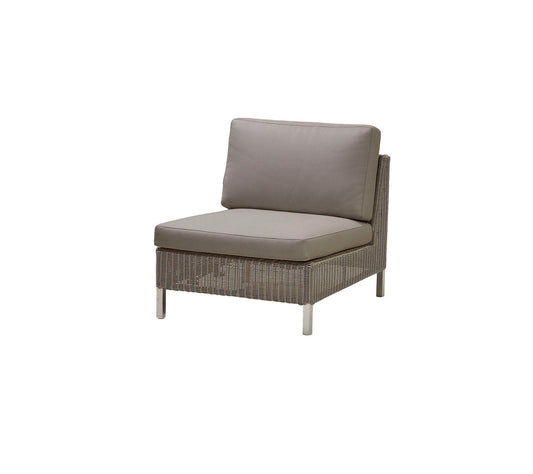 Cane-Line Denmark Taupe  - Cane-line Weave / Taupe - Cane-line Natté w/QuickDry & Airflow system Connect single seater module (5498)