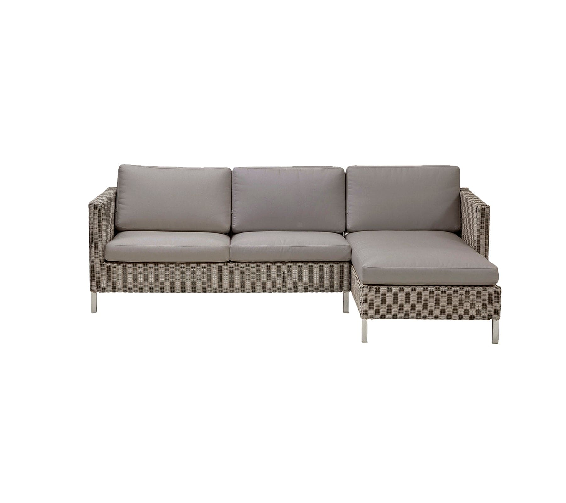 Cane-Line Denmark Taupe - Cane-line Weave - w/Taupe cushions Cane-Line -Connect lounge w/Cane-line Natté cushions (1)