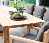 Cane-Line Denmark Teak Grace dining table, 240x100 cm, incl. teak table top (50601)