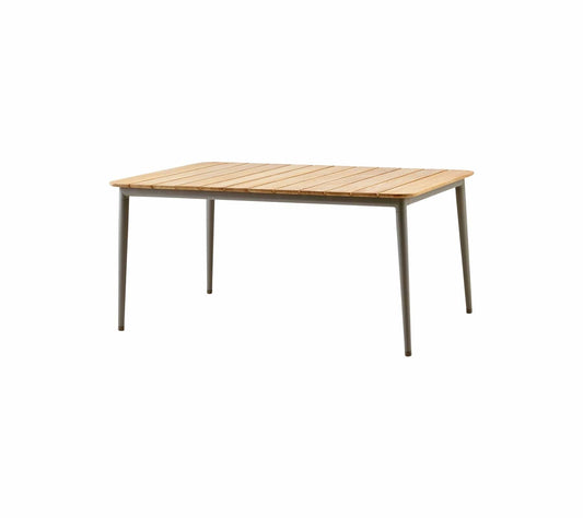Cane-Line Denmark Teak w/Taupe aluminium Core dining table, 160x90 cm, incl. teak table top (50127)